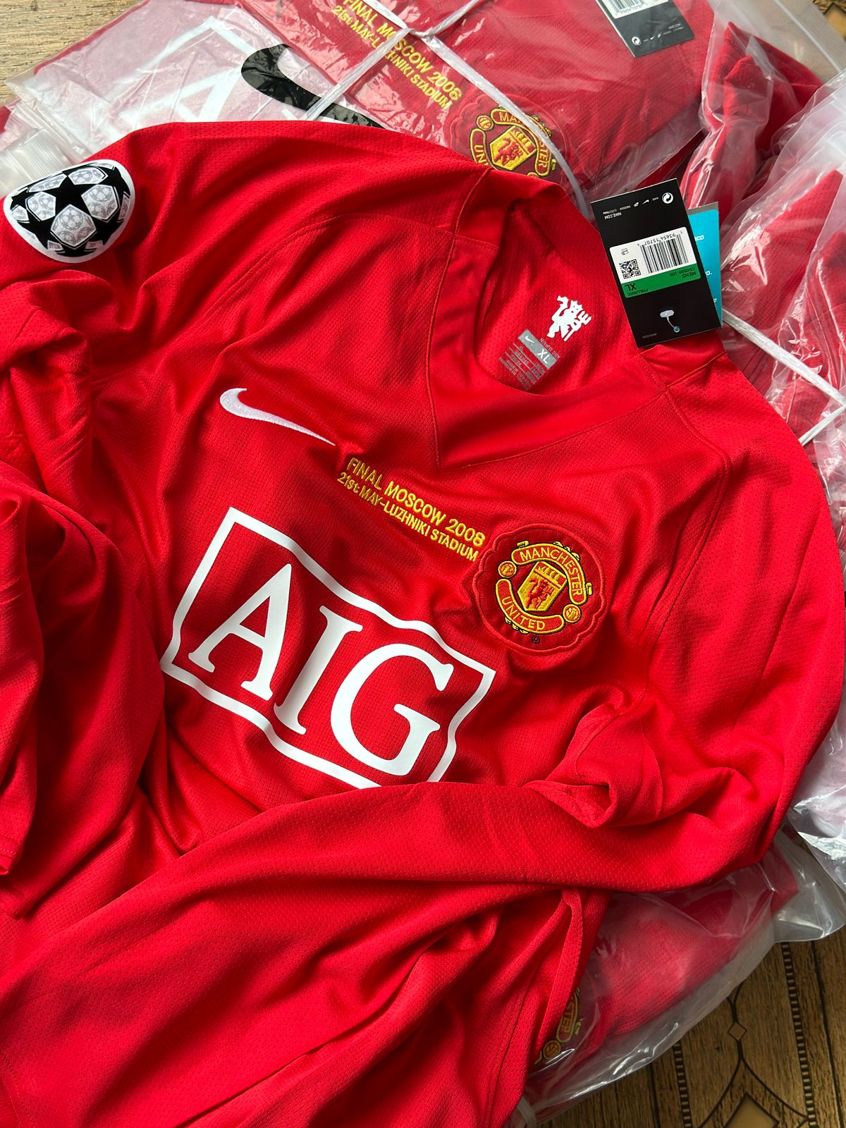 Camiseta manga larga Manchester united 2008 Cristiano Ronaldo versión jugador