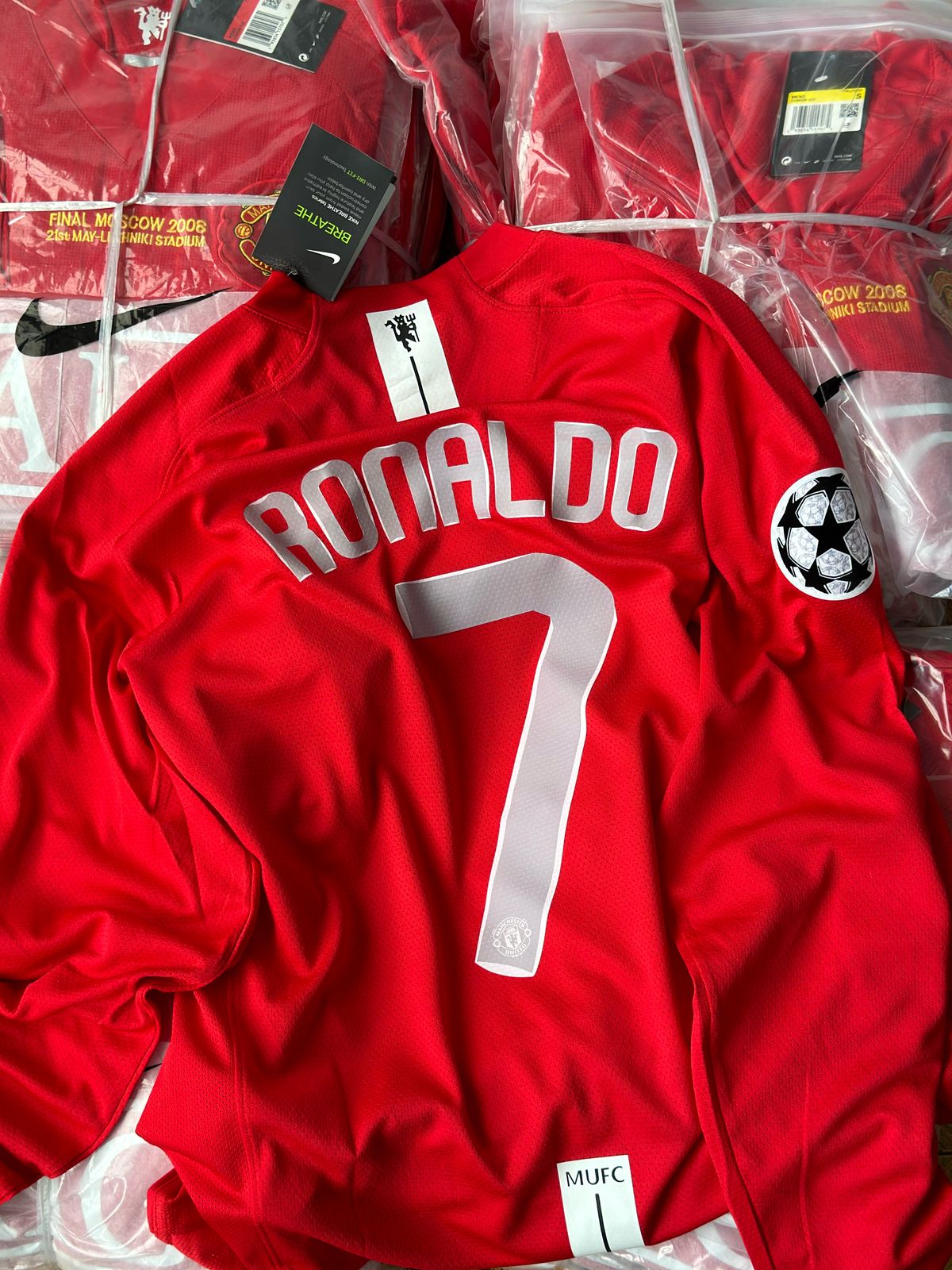 Camiseta manga larga Manchester united 2008 Cristiano Ronaldo versión jugador